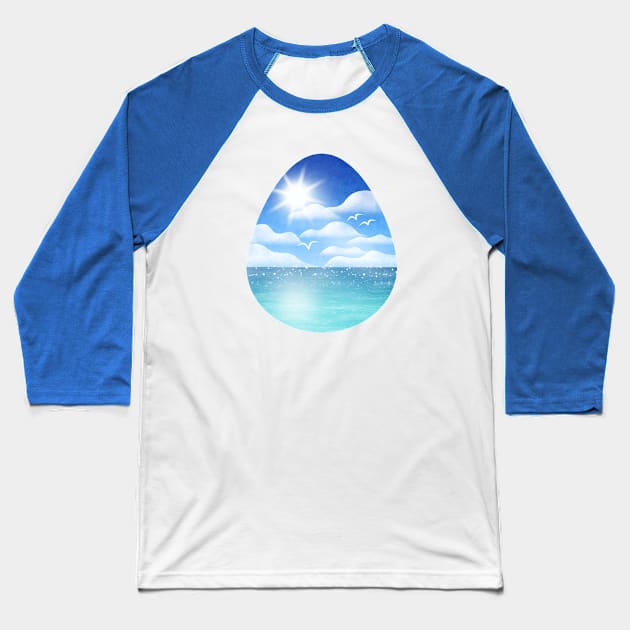 The blue sky and the green sea Baseball T-Shirt by CleanRain3675